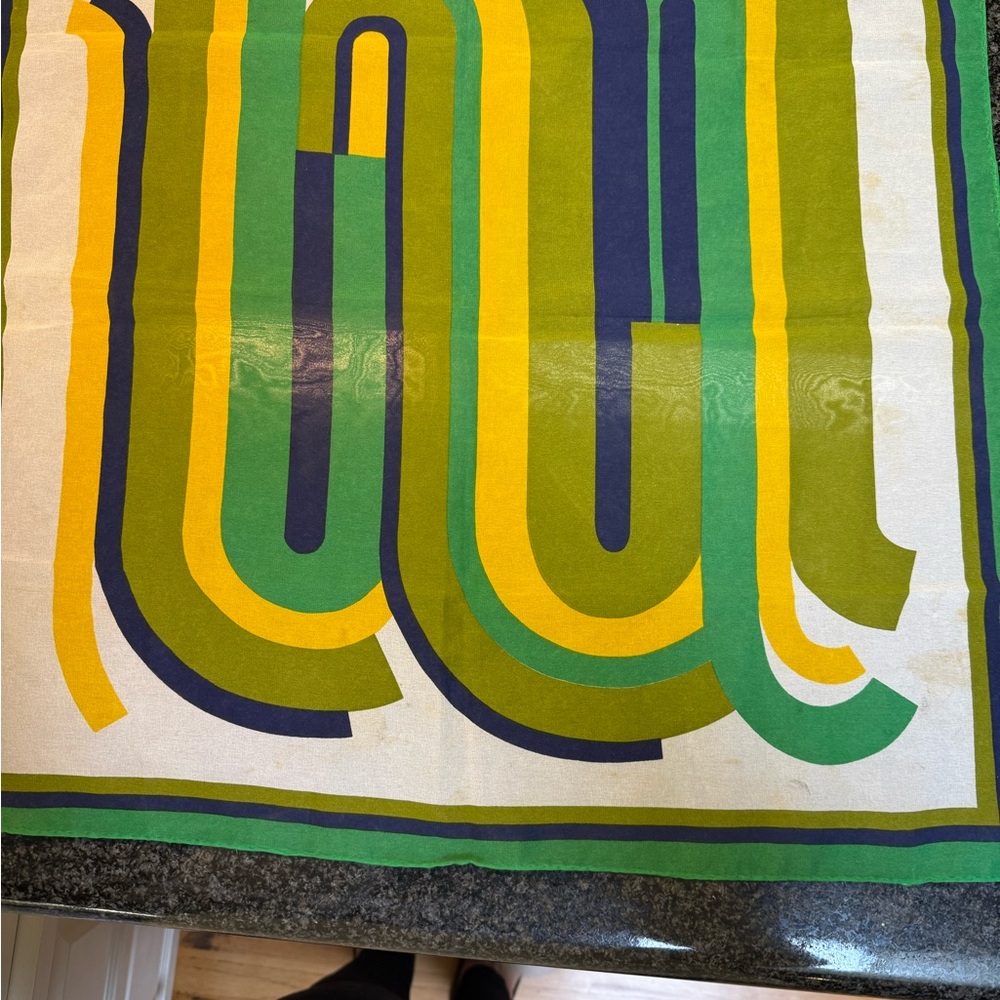 Vintage Colorful Teijin Scarf Geometric Design from Japan - Picture 7 of 10